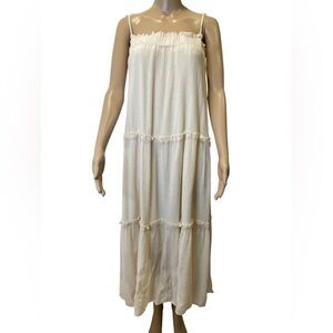 Judith March Sleeveless Beige Maxi Dress size L